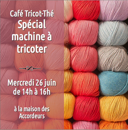Café Tricot-Thé Spécial Machine à tricoter