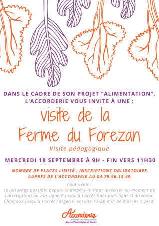 VISITE DE LA FERME DU FOREZAN