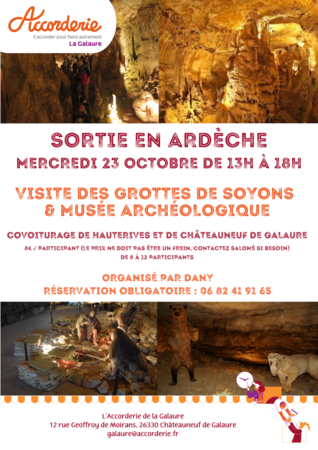 Sortie en Ardèche mercredi 23 octobre