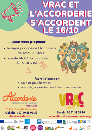 Repas partagé en partenariat avec l'association VRAC Drôme