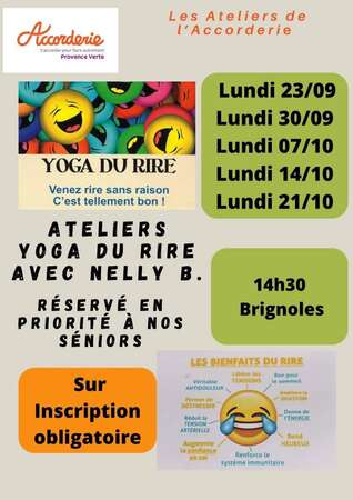 Yoga du Rire Lundi 21/10 à 14H15