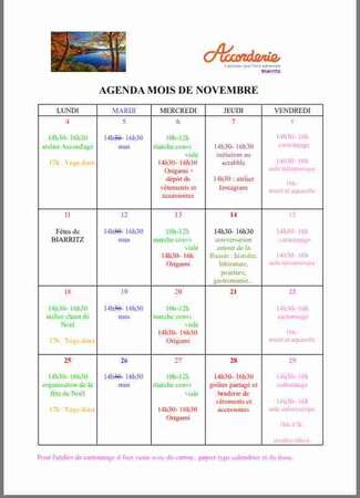 agenda novembre 2024