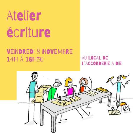 Atelier écriture - vendredi 8 novembre