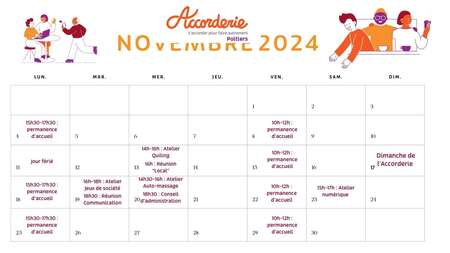 Calendrier de novembre