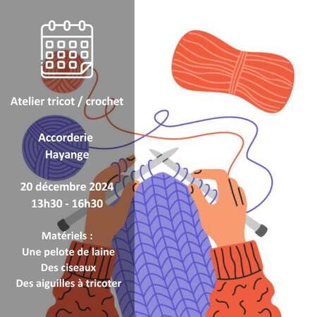 Atelier tricot / crochet