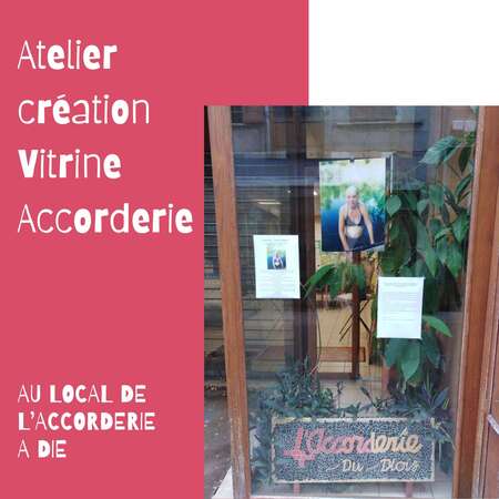 Atelier création de la vitrine de l'Accorderie