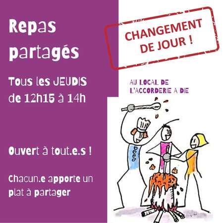 Repas partagés tous les jeudis midi !